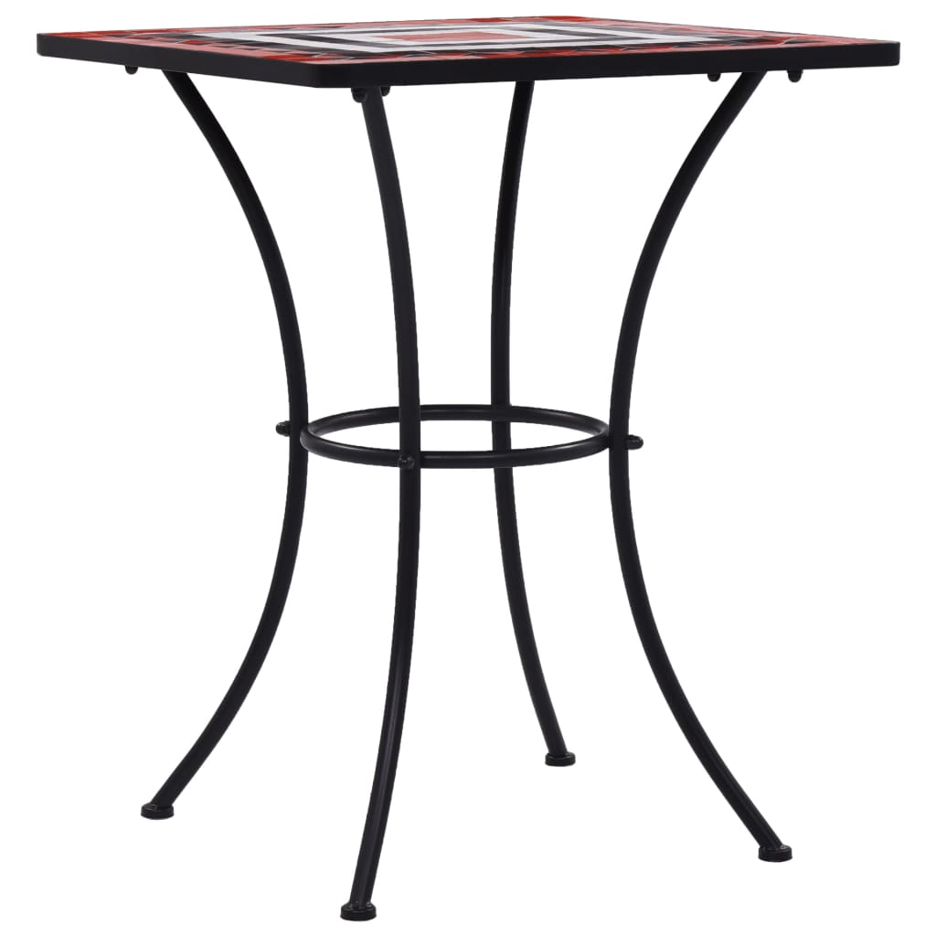 Mosaik-Bistrotisch Terrakotta und Weiss 60 cm Keramik